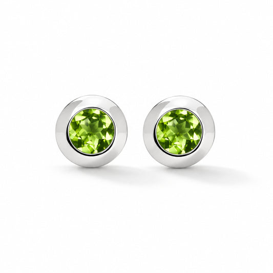 Peridot and London Blue Topaz earrings in sterling silver by Joryel Vera, style E4404