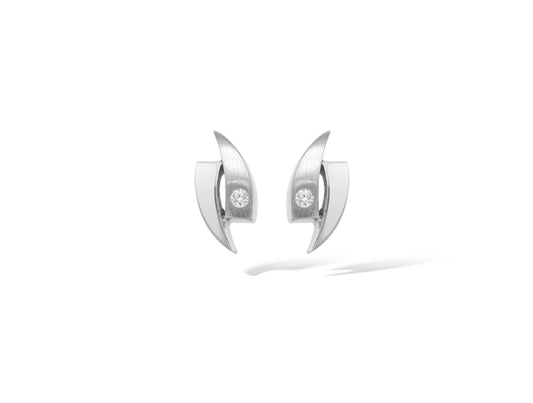 Diamond earrings in sterling silver by Joryel Vera, style E2664 - view 2