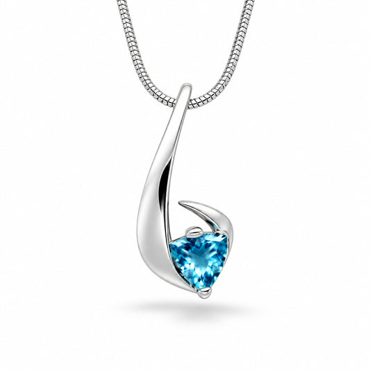 Blue Topaz and Iolite pendant in sterling silver by Joryel Vera, style P7311 - view 2