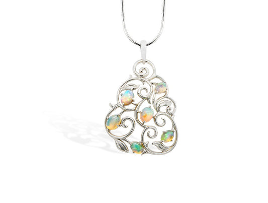 Opal pendant in sterling silver by Joryel Vera, style P7588