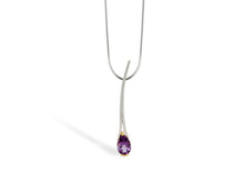 Load image into Gallery viewer, Amethyst and Sky Blue Topaz pendant in sterling silver by Joryel Vera, style P7593 - view 2