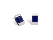 Load image into Gallery viewer, Blue Topaz and Green Quartz earrings in sterling silver by Joryel Vera, style E4086 - view 3