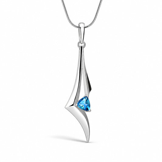 Amethyst and Blue Topaz pendant in sterling silver by Joryel Vera, style P7327