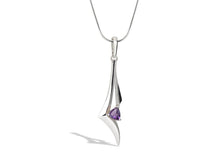 Load image into Gallery viewer, Amethyst and Blue Topaz pendant in sterling silver by Joryel Vera, style P7327 - view 5