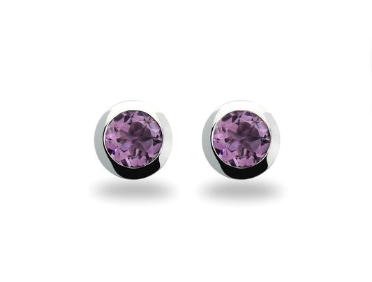 Amethyst and Blue Topaz earrings in sterling silver by Joryel Vera, style E3136 - view 5