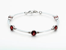 Load image into Gallery viewer, Amethyst and Blue Topaz bracelet in sterling silver by Joryel Vera, style B1111 - view 2