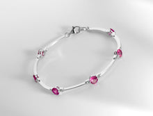 Load image into Gallery viewer, Amethyst and Blue Topaz bracelet in sterling silver by Joryel Vera, style B1111 - view 10