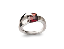 Load image into Gallery viewer, Amethyst and Blue Topaz ring in sterling silver by Joryel Vera, style R5825