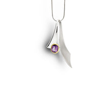 Load image into Gallery viewer, Amethyst and Blue Topaz pendant in sterling silver by Joryel Vera, style P6122