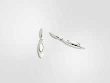 Load image into Gallery viewer, Black Onyx and White Agate earrings in sterling silver by Joryel Vera, style E4868 - view 2