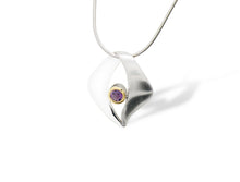 Load image into Gallery viewer, Amethyst and Blue Topaz pendant in sterling silver by Joryel Vera, style P7318 - view 3