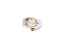 Load image into Gallery viewer, Citrine and Moonstone ring in sterling silver by Joryel Vera, style R6981
