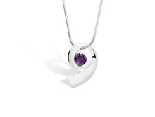 Load image into Gallery viewer, Amethyst and Blue Topaz pendant in sterling silver by Joryel Vera, style P7373