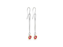 Load image into Gallery viewer, Green Quartz and Pink Topaz earrings in sterling silver by Joryel Vera, style E9874 - view 2