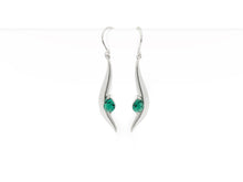 Load image into Gallery viewer, Garnet and Green Quartz earrings in sterling silver by Joryel Vera, style E9307 - view 2