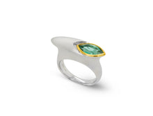 Load image into Gallery viewer, Blue Topaz and Green Quartz ring in sterling silver by Joryel Vera, style R4992 - view 2