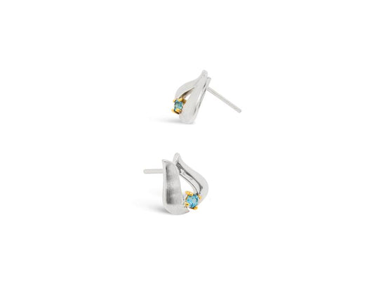 Blue Topaz earrings in sterling silver by Joryel Vera, style E5450