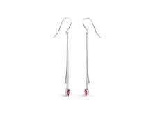 Load image into Gallery viewer, Rhodolite Garnet and Garnet earrings in sterling silver by Joryel Vera, style E9863 - view 3