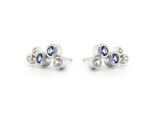 Load image into Gallery viewer, Amethyst and Iolite earrings in sterling silver by Joryel Vera, style E5188