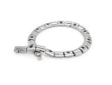 Load image into Gallery viewer, Blue Topaz and Garnet bracelet in sterling silver by Joryel Vera, style B3169 - view 3