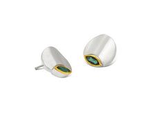 Load image into Gallery viewer, Blue Topaz and Green Quartz earrings in sterling silver by Joryel Vera, style E5992 - view 2