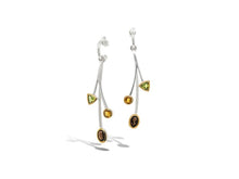 Load image into Gallery viewer, Amethyst and Blue Topaz earrings in sterling silver by Joryel Vera, style E8435 - view 2