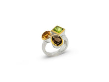 Load image into Gallery viewer, Amethyst and Blue Topaz ring in sterling silver by Joryel Vera, style R6491 - view 4