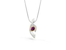 Load image into Gallery viewer, Amethyst and Blue Topaz pendant in sterling silver by Joryel Vera, style P7342 - view 4