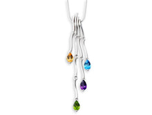 Load image into Gallery viewer, Amethyst and Blue Topaz necklace in sterling silver by Joryel Vera, style P6126