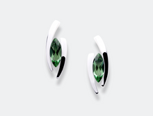 Load image into Gallery viewer, Amethyst and Sky Blue Topaz earrings in sterling silver by Joryel Vera, style E5100 - view 4