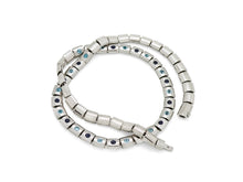 Load image into Gallery viewer, Blue Topaz and Garnet necklace in sterling silver by Joryel Vera, style N3350 - view 3