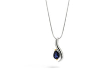 Load image into Gallery viewer, London Blue Topaz and Blue Topaz pendant in sterling silver by Joryel Vera, style P7310 - view 6