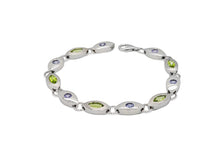 Load image into Gallery viewer, London Blue Topaz and Opal bracelet in sterling silver by Joryel Vera, style B3134 - view 2