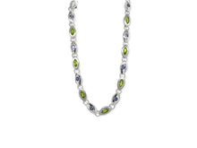 Load image into Gallery viewer, London Blue Topaz and Opal necklace in sterling silver by Joryel Vera, style N3328 - view 2