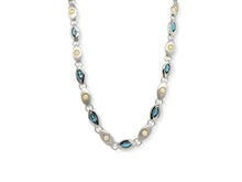 Load image into Gallery viewer, London Blue Topaz and Opal necklace in sterling silver by Joryel Vera, style N3328