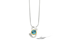Load image into Gallery viewer, Amethyst and Blue Topaz pendant in sterling silver by Joryel Vera, style P7314 - view 3