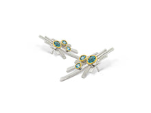 Load image into Gallery viewer, Amethyst and Blue Topaz earrings in sterling silver by Joryel Vera, style E9779 - view 2