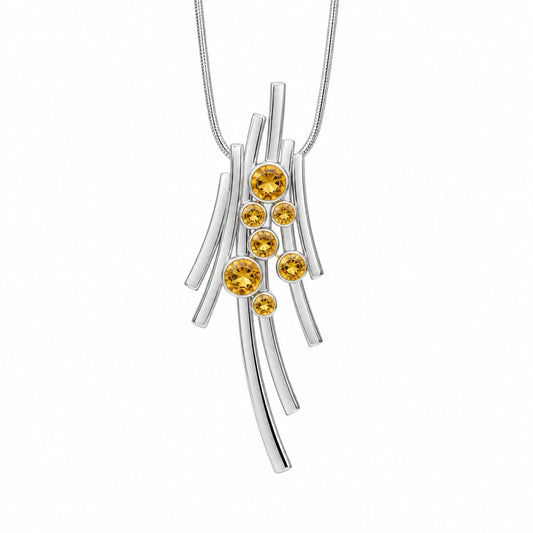 Amethyst and Blue Topaz pendant in sterling silver by Joryel Vera, style P7354 - view 5