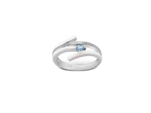 Load image into Gallery viewer, Blue Topaz and Garnet ring in sterling silver by Joryel Vera, style R4208