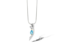 Load image into Gallery viewer, Amethyst and Blue Topaz pendant in sterling silver by Joryel Vera, style P7321 - view 4