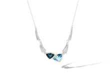 Load image into Gallery viewer, Amethyst and Blue Topaz necklace in sterling silver by Joryel Vera, style N3327 - view 2