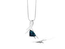 Load image into Gallery viewer, Amethyst and London Blue Topaz pendant in sterling silver by Joryel Vera, style P7585 - view 2