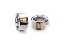 Load image into Gallery viewer, Blue Topaz and Citrine earrings in sterling silver by Joryel Vera, style E2420 - view 2