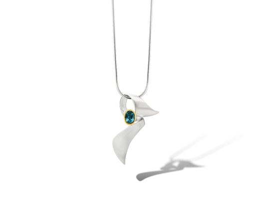 Amethyst and Blue Topaz pendant in sterling silver by Joryel Vera, style P5226 - view 2