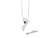 Load image into Gallery viewer, Amethyst and Blue Topaz pendant in sterling silver by Joryel Vera, style P5226 - view 2