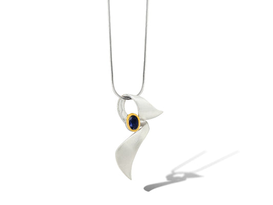 Amethyst and Blue Topaz pendant in sterling silver by Joryel Vera, style P5226 - view 3