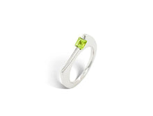 Load image into Gallery viewer, Peridot and White Topaz ring in sterling silver by Joryel Vera, style R3990 - view 2