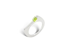 Load image into Gallery viewer, Peridot and White Topaz ring in sterling silver by Joryel Vera, style R3990 - view 3