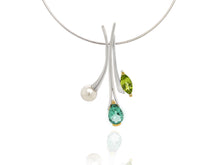 Load image into Gallery viewer, Amethyst and Blue Topaz pendant in sterling silver by Joryel Vera, style SET163 - view 6