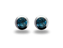 Load image into Gallery viewer, Amethyst and Blue Topaz earrings in sterling silver by Joryel Vera, style E3136 - view 13